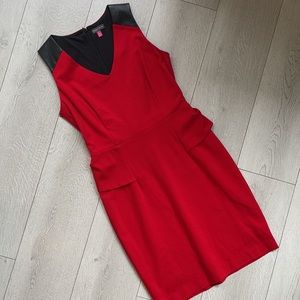 Vince Camuto Size 4 Red Peplum Dress